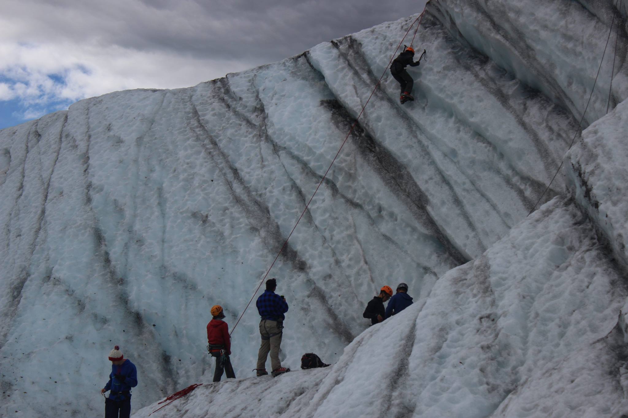 Ice climbing a glacier!