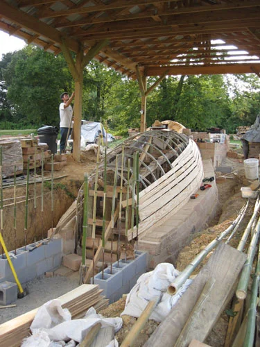 Arch mold was made from Bamboo