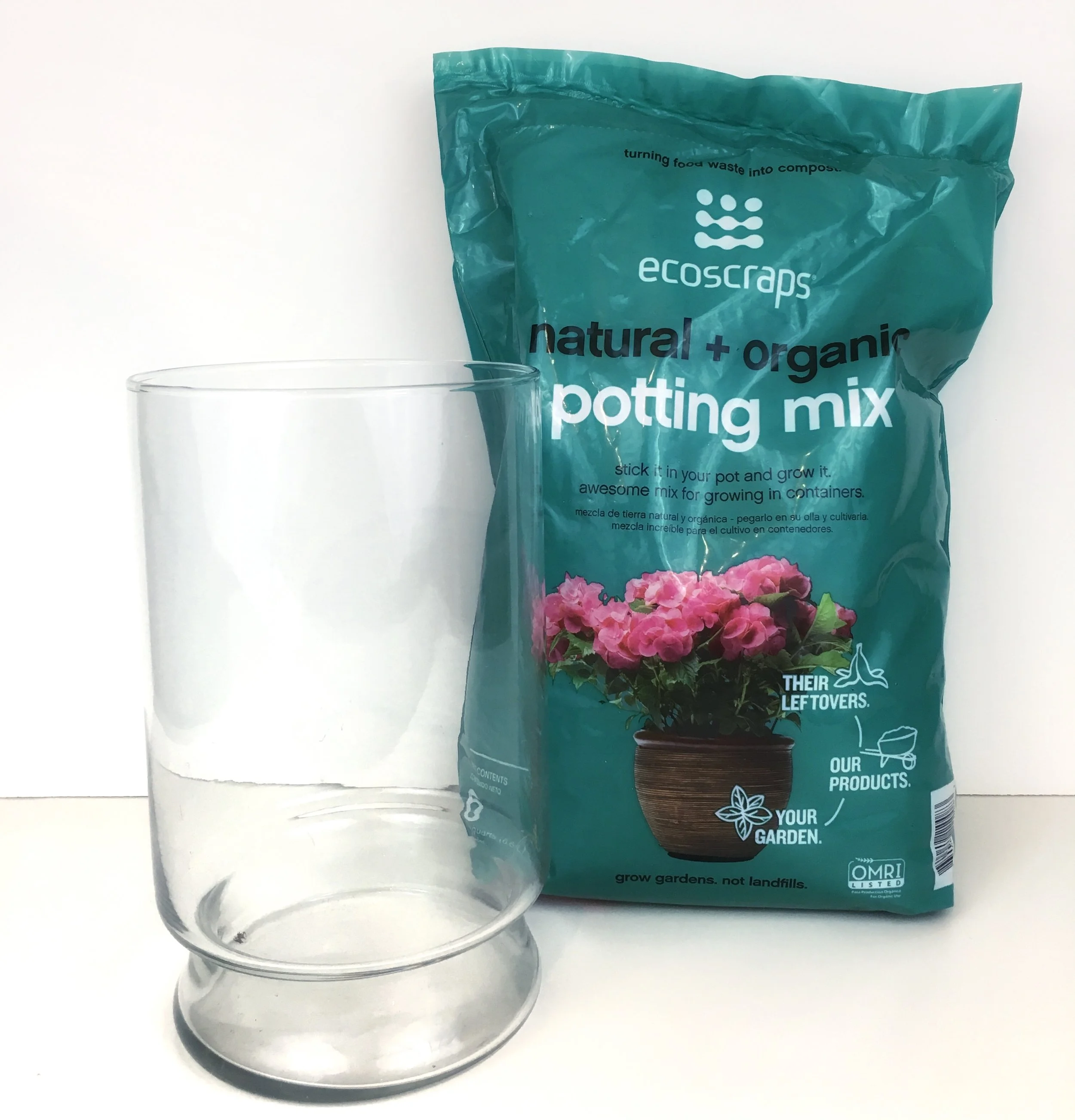 Start with making sure your container is clean. Then open your potting soil