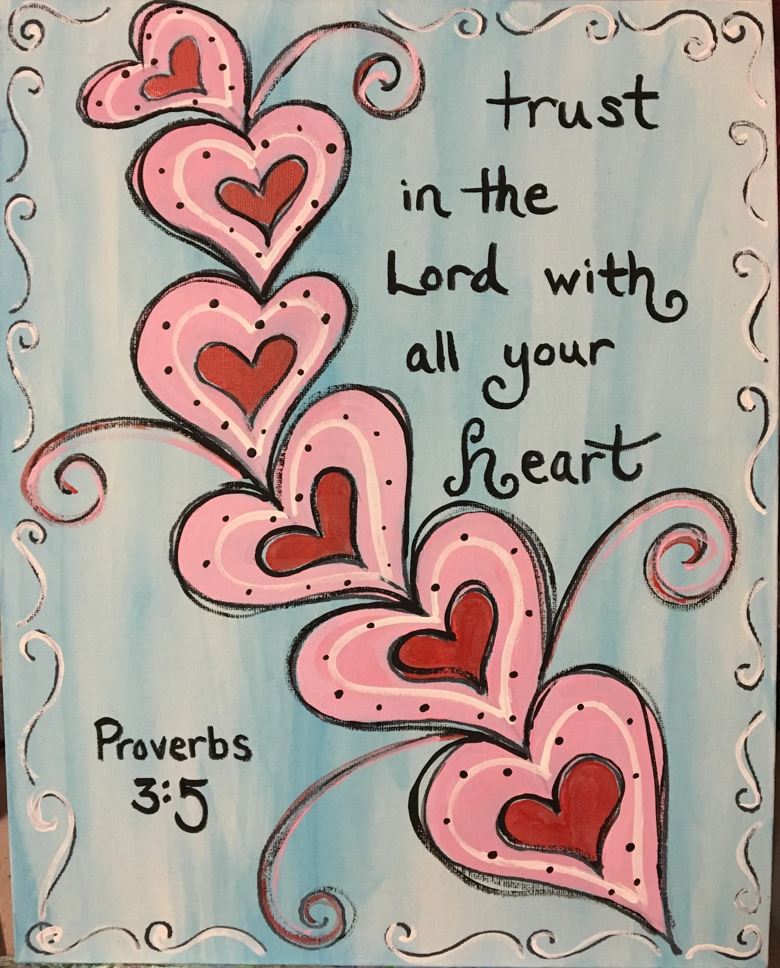 Trust in the Lord (Stacked Hearts Version)