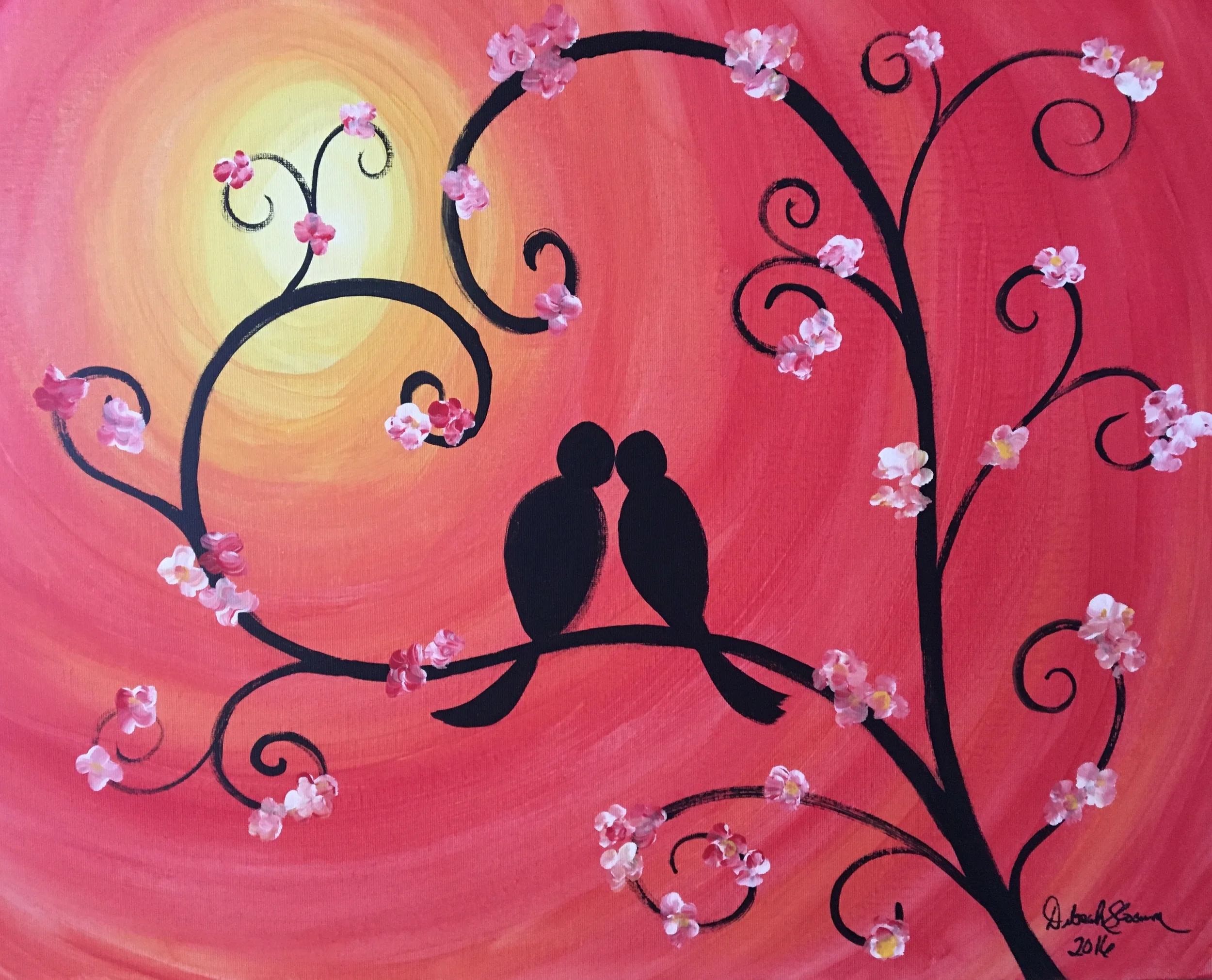 Sunset Lovebirds