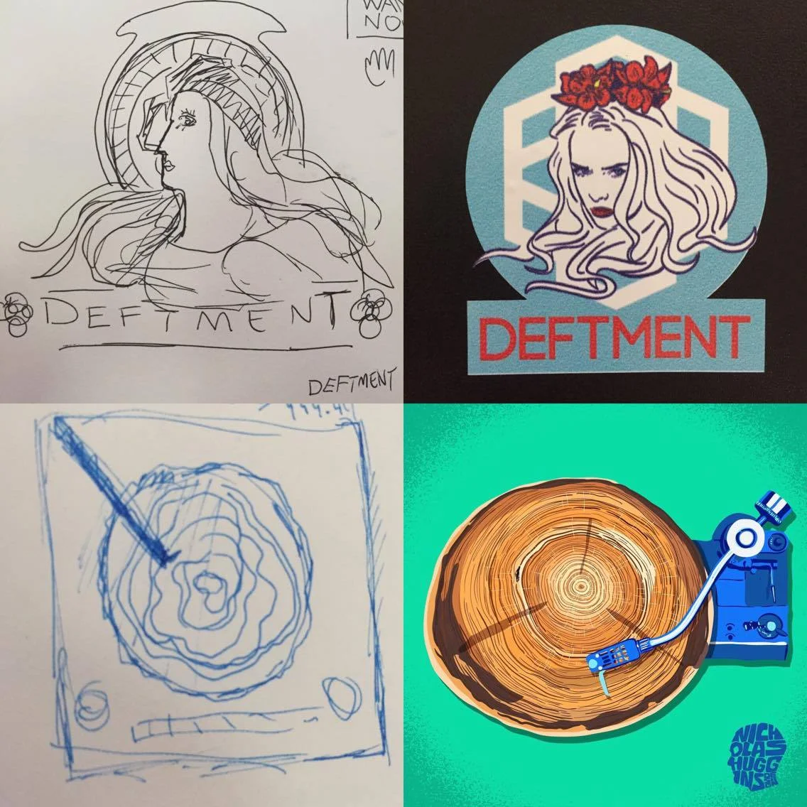 I always start with sketching.