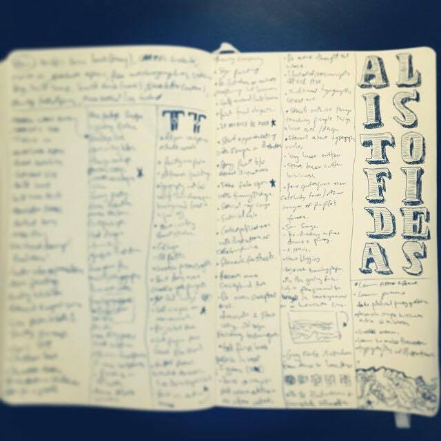 Make lists of ideas!
