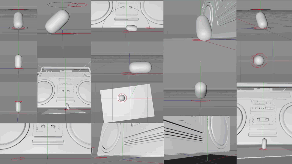 Dance move tests with our 3D character rig.