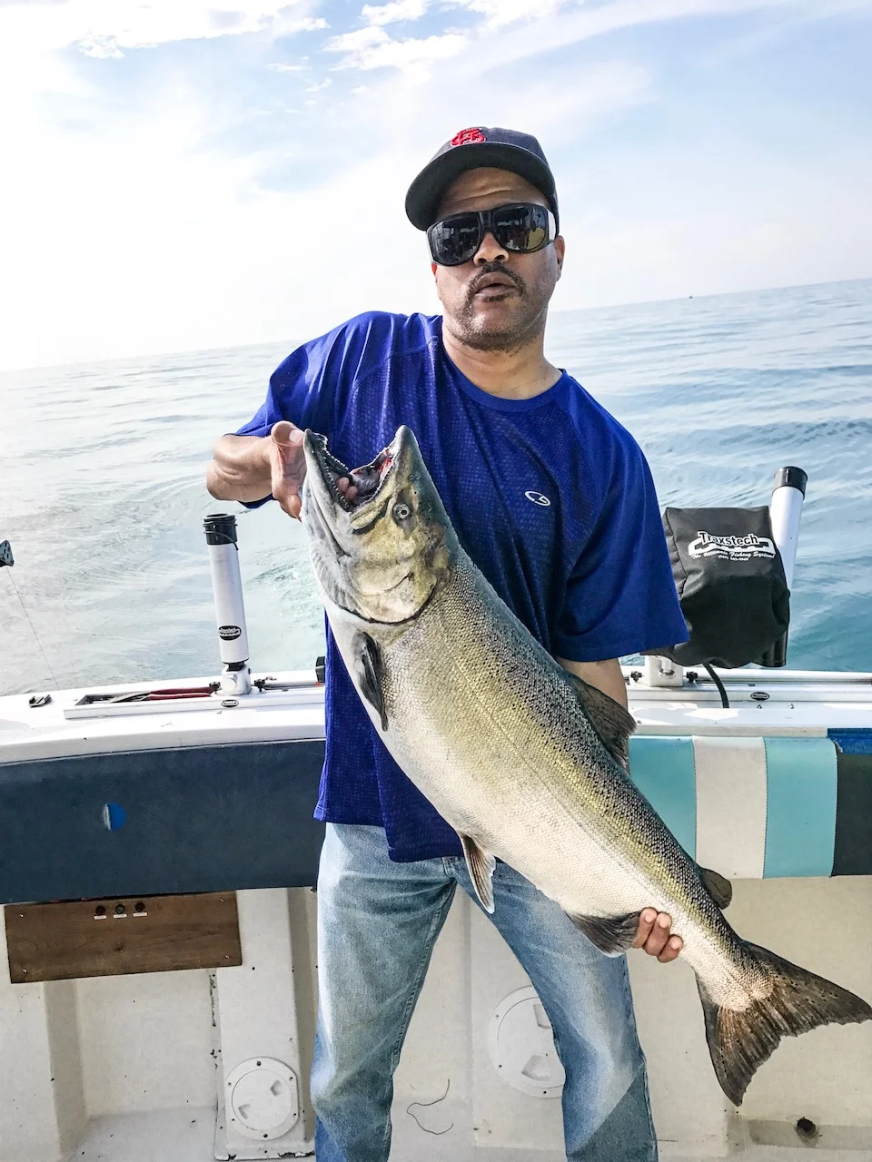 22 lbs. king salmon caught on Lake Ontario outside of Oswego, NY