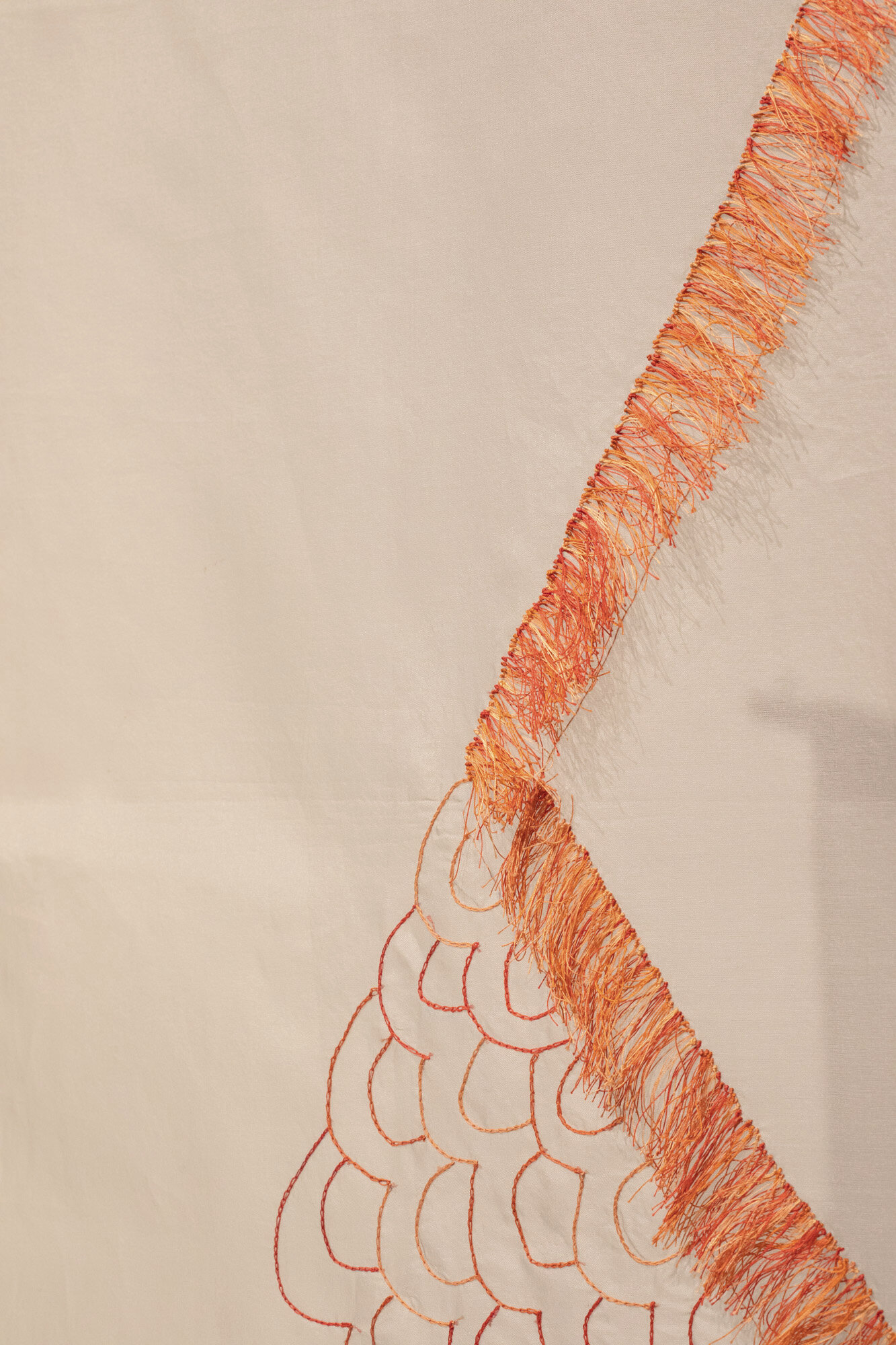 my own mortality (detail) cotton hand embroidery on silk organza, 70cm x 100cm June 2021 AIRspace Projects Image: Joy M Lai