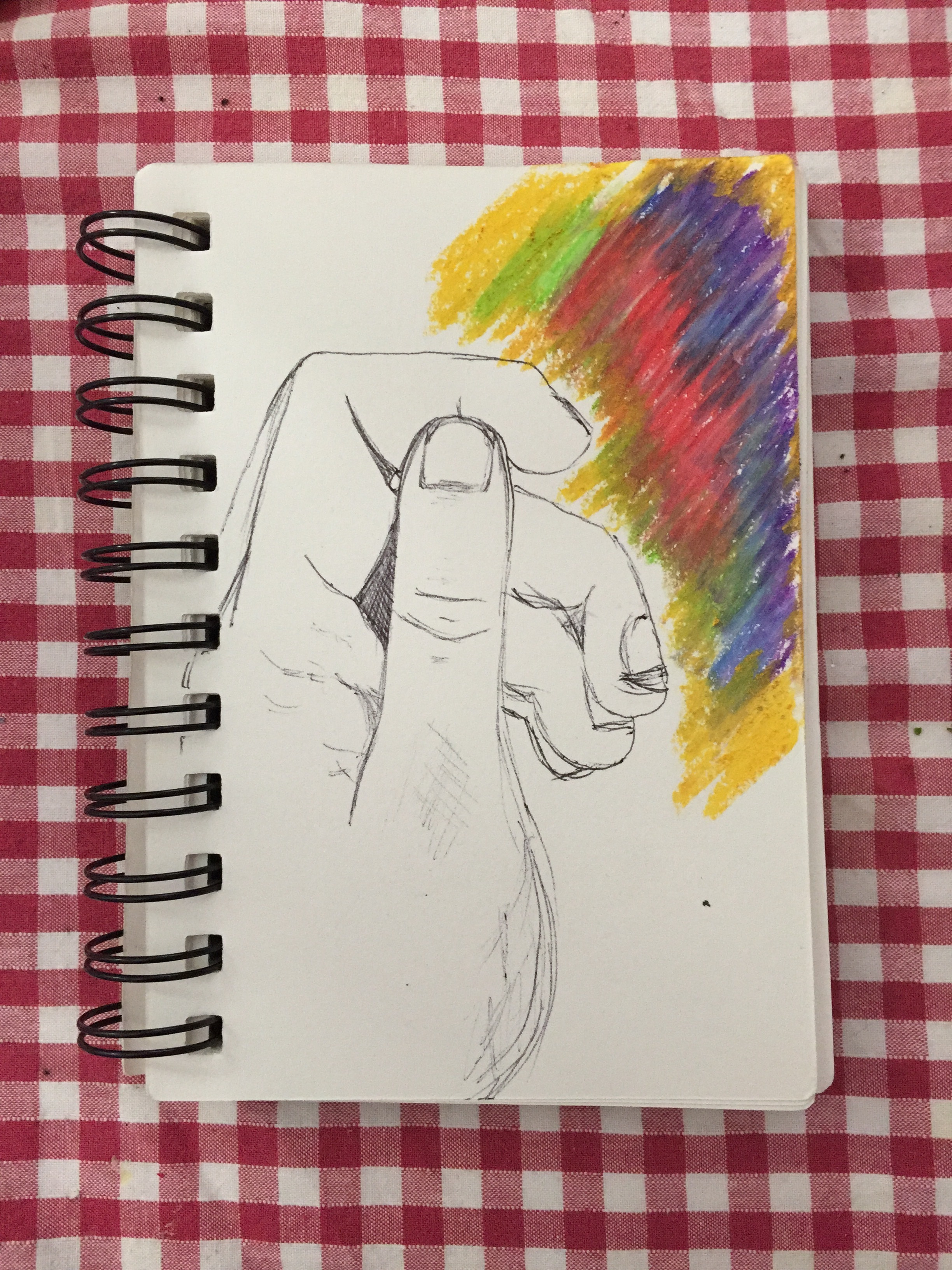 My crappy hand :) I really enjoyed doing this! 