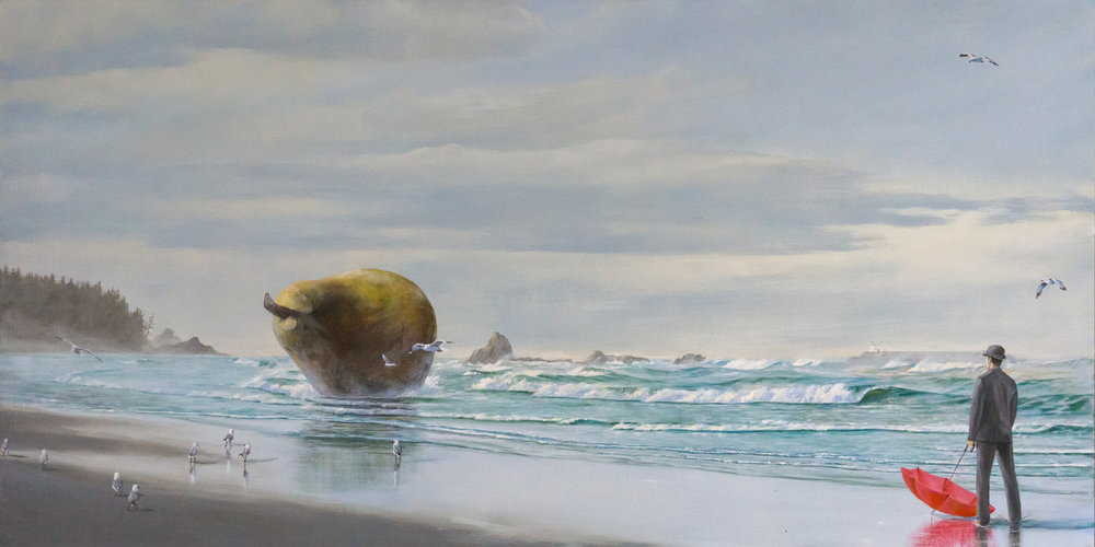  First Contact-contemporary-surrealism-art-acrylic-painting-vancouver-artist-william-higginson 
