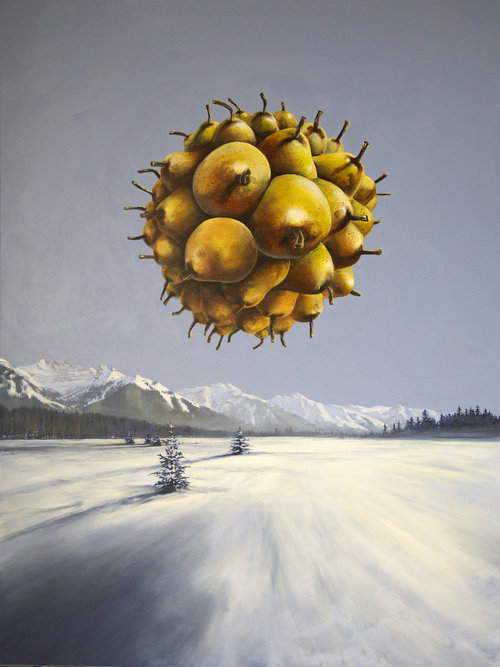  Polar Pear-contemporary-surrealism-art-acrylic-painting-vancouver-artist-william-higginson 