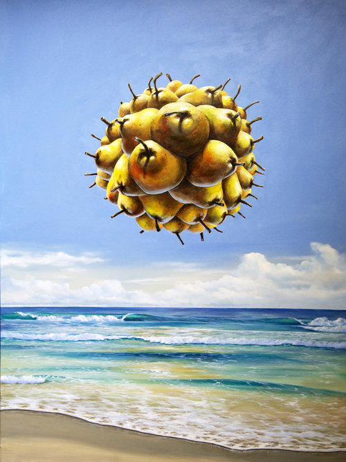  Solar Pear-contemporary-surrealism-art-acrylic-painting-vancouver-artist-william-higginson 