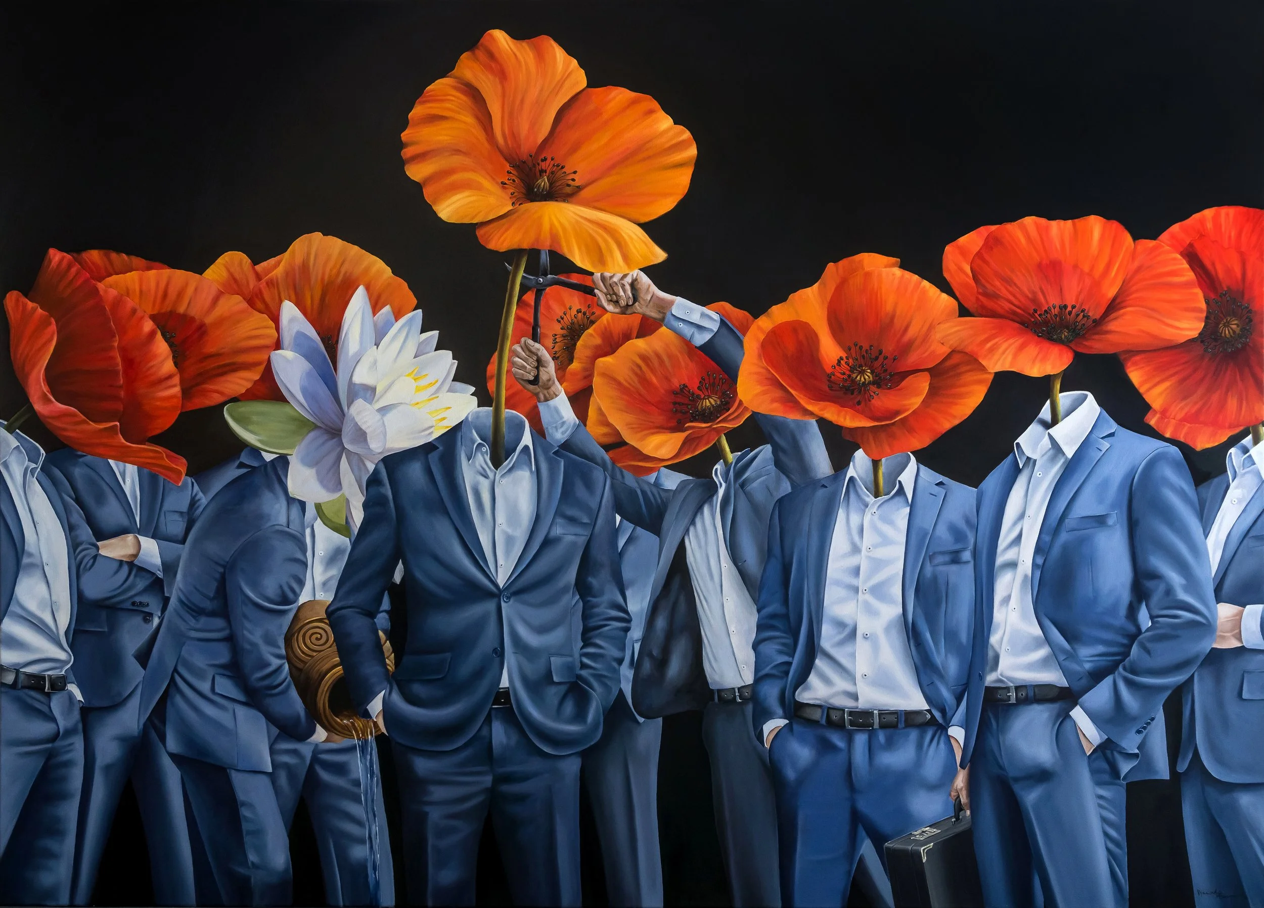 zero-game-for-sum-surrealist-oil-painting-figures-poppies-william-higginson.jpg