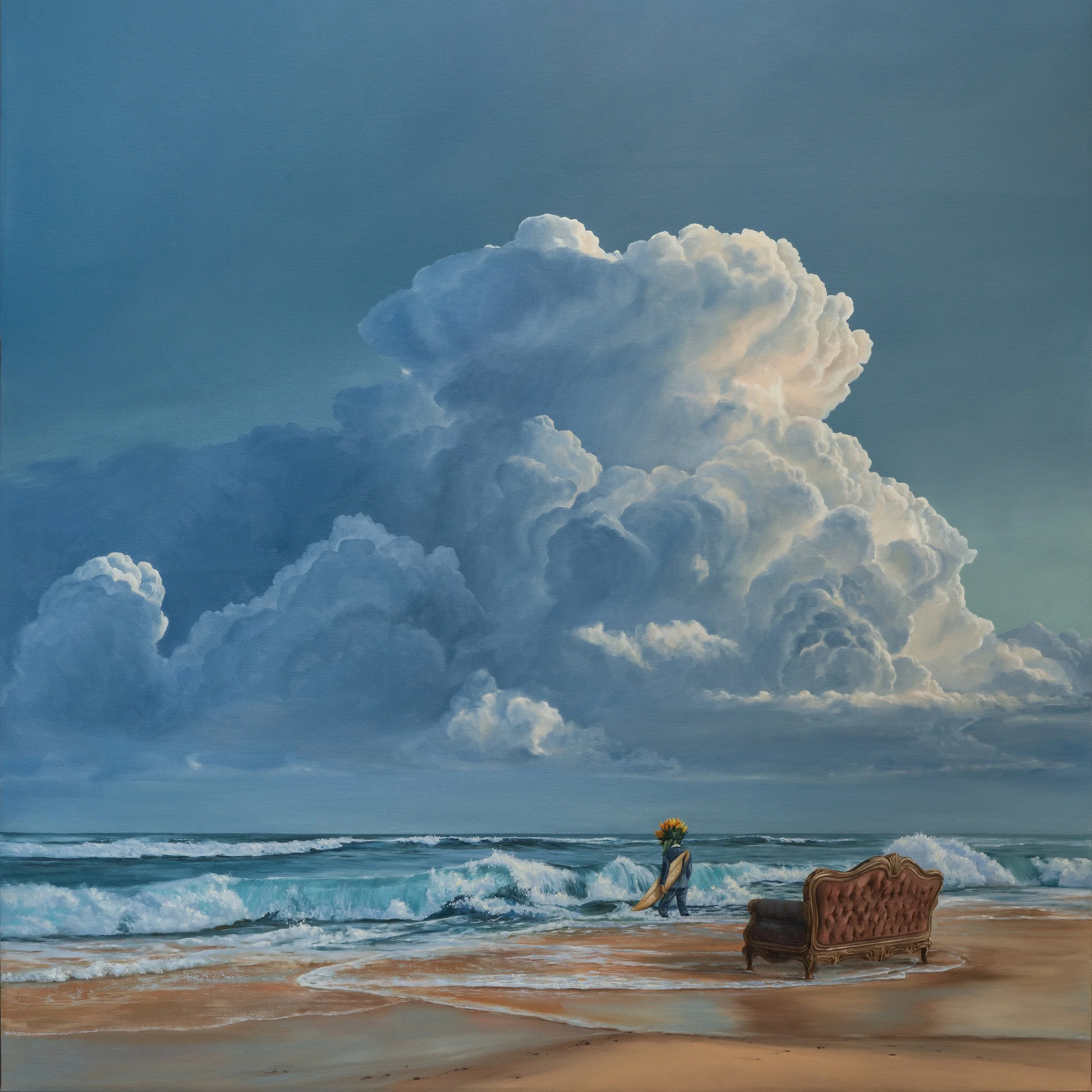 The Exit Door — surrealism painting by William D. Higginson, 2026.