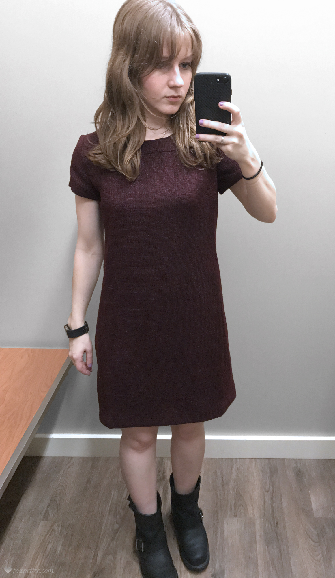 Fox Petite - Banana Republic Factory Petite Metallic Boucle Sheath Dress