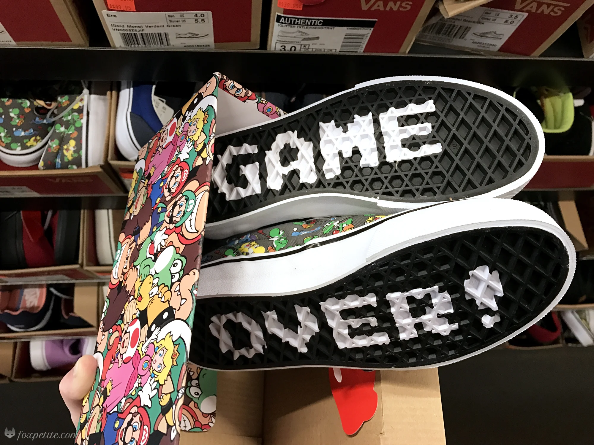 Fox Petite - Vans Mario Nintendo Game Over shoes