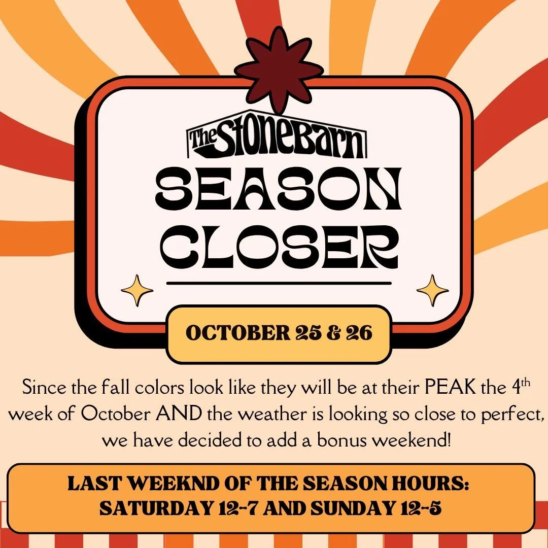 It&rsquo;s our FAVORITE time of the year out here at the Barn and it&rsquo;s our LAST weekend of the 2025 season! 😭 

We are soaking up all of the fall colors, warm drinks, bonfires and of course&hellip;.PIZZA! 🍕 Plus, it may be one of the last wee
