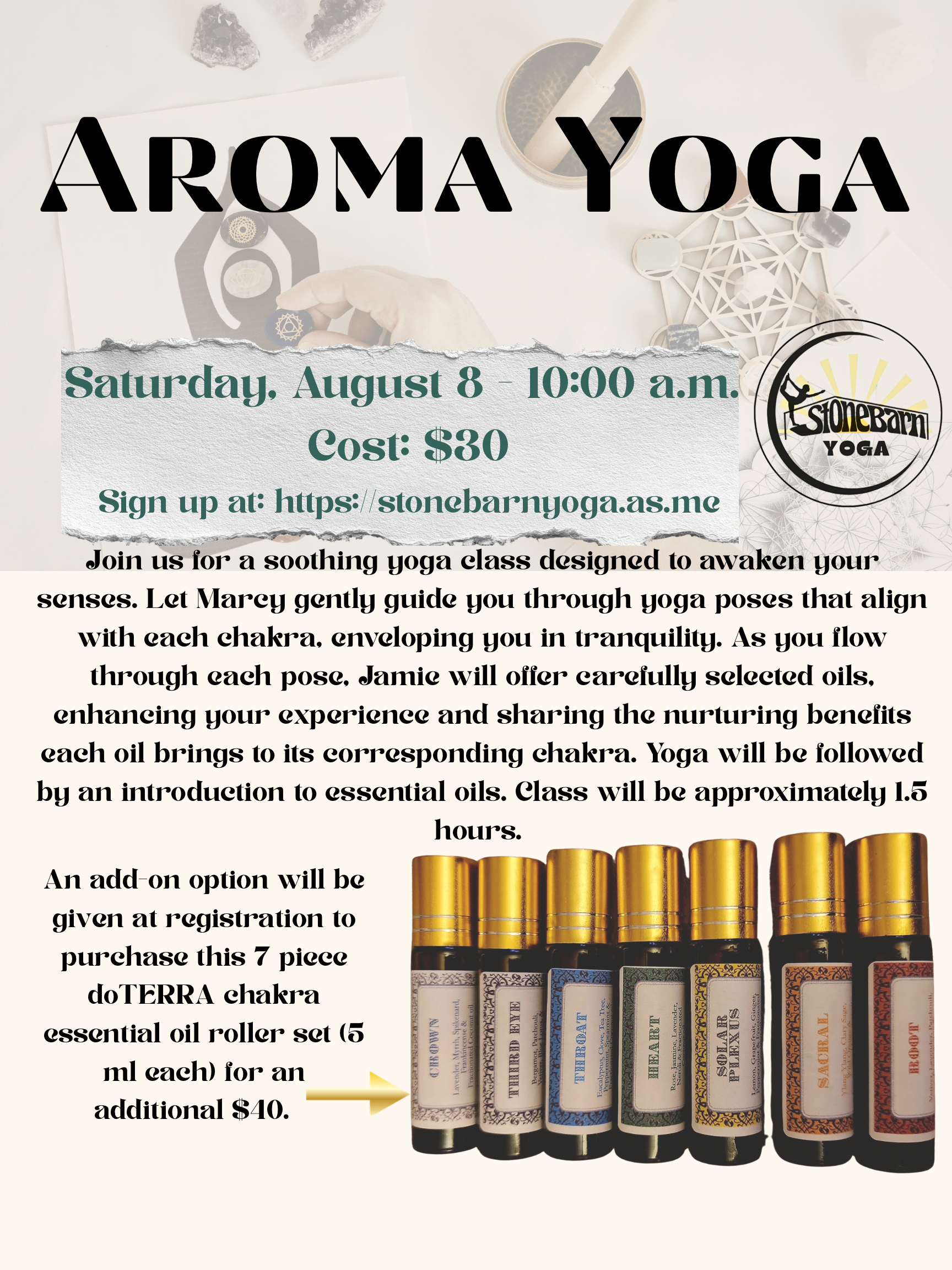Chakra Yoga and Intro to Essential Oils 