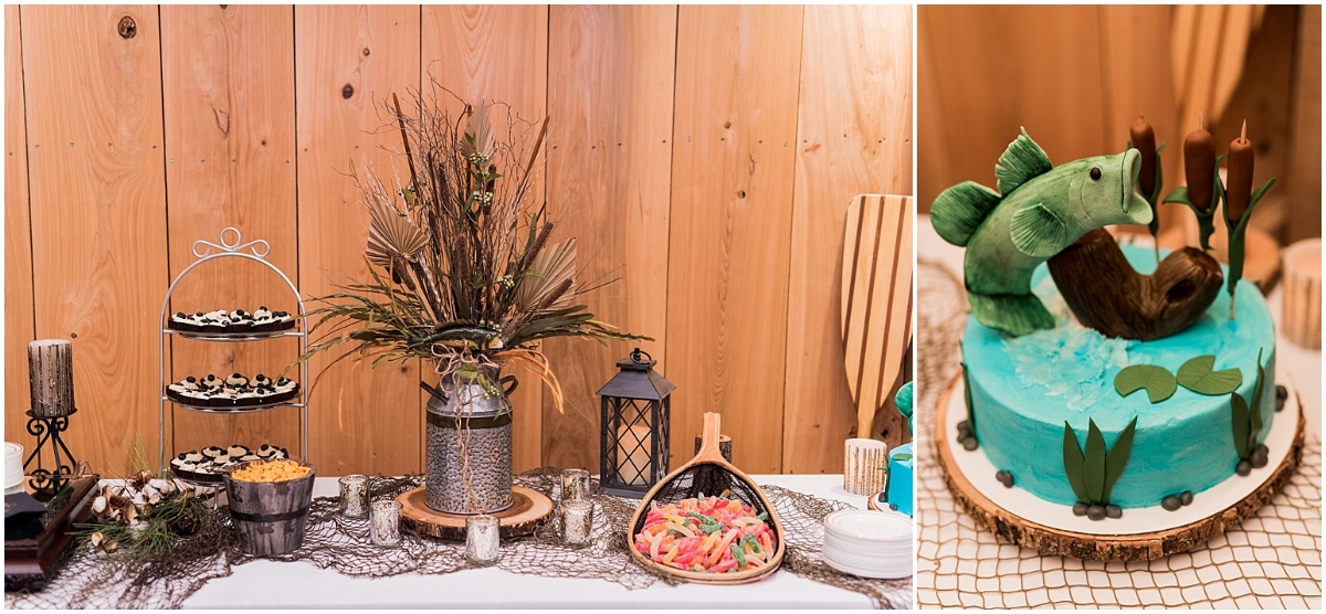 Gone Fishing Groom's Cake by Natalie Smith Photography