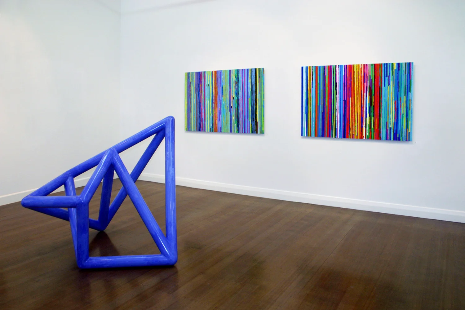 Foreground: Vessel #3, 2003 Wall: Spent Light #3 & 2, 2004