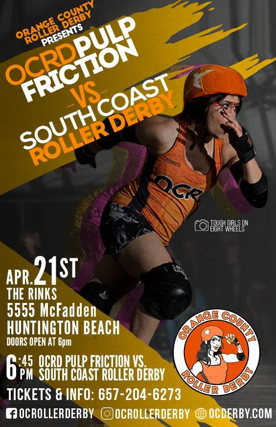 OCRD Pulp Friction vs. South Coast Roller Derby
