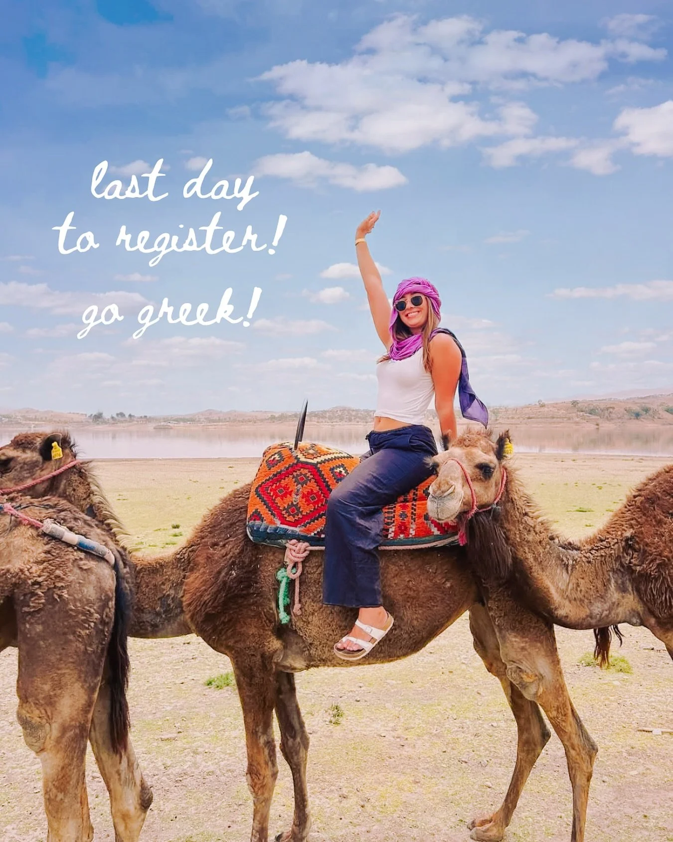 THIS IS YOUR SIGN TO GO GREEK 😁

Recruitment is right around the corner, and today is the LAST DAY to register for Primary Recruitment! 🩵 

We can&rsquo;t wait to meet you in just a few short weeks! 🌙
