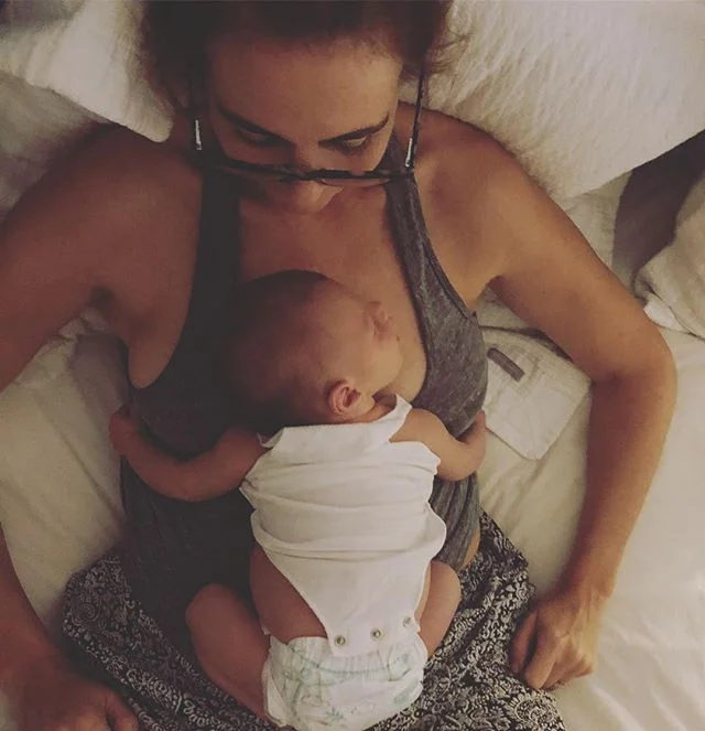 One last cuddle from Lola before heading back home to LA #ileftmyheartinmelbourne #grandmalove #thosecheeks #firstgrandbaby