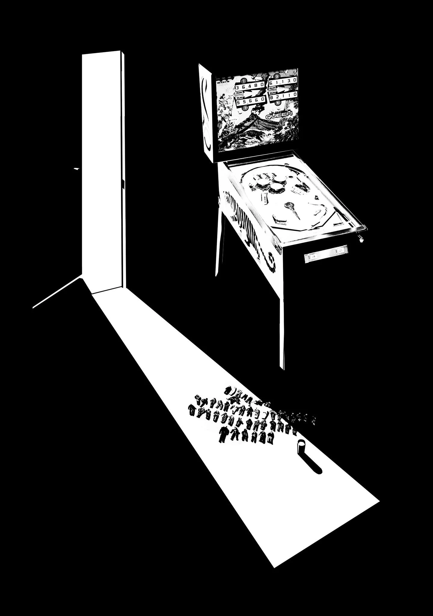 Figurines by the Pinball tshirt