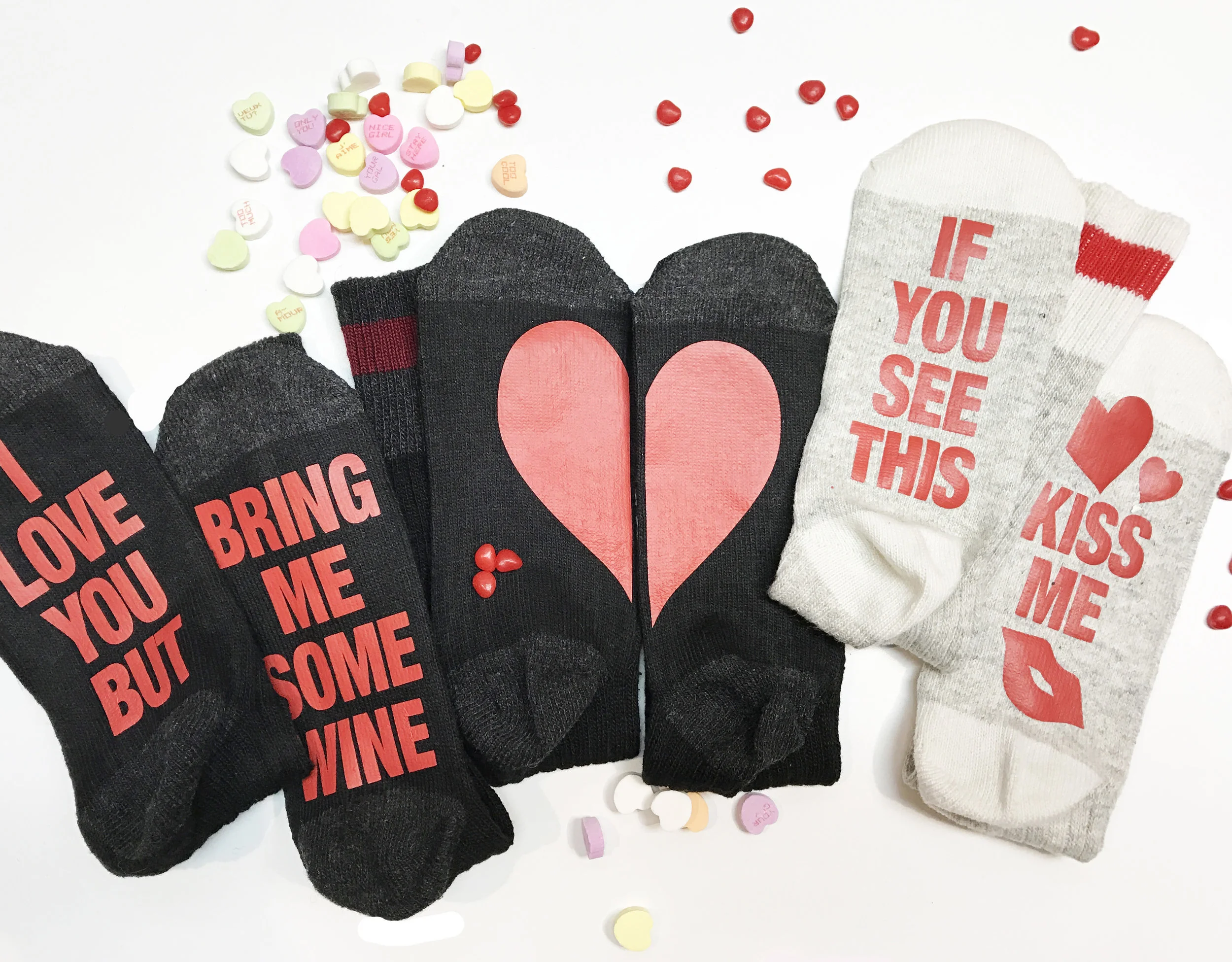 Valentine Wine Socks