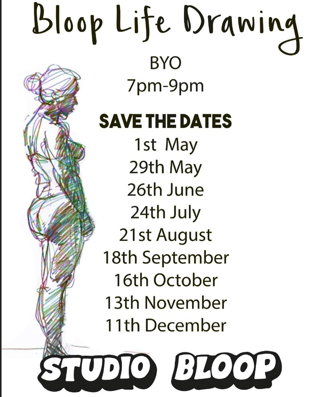🍷🪩🎨🌛🌈🪬 
Monthly life drawing at studio bloop.
Save the dates, 
bookings via link in bio or our website.
Bring your friends for some lush vibes 
.
.
.
#lifedrawing #innerwest #studiobloop #classbento #sydney #rozelle #lilyfield #balmain #drummoy