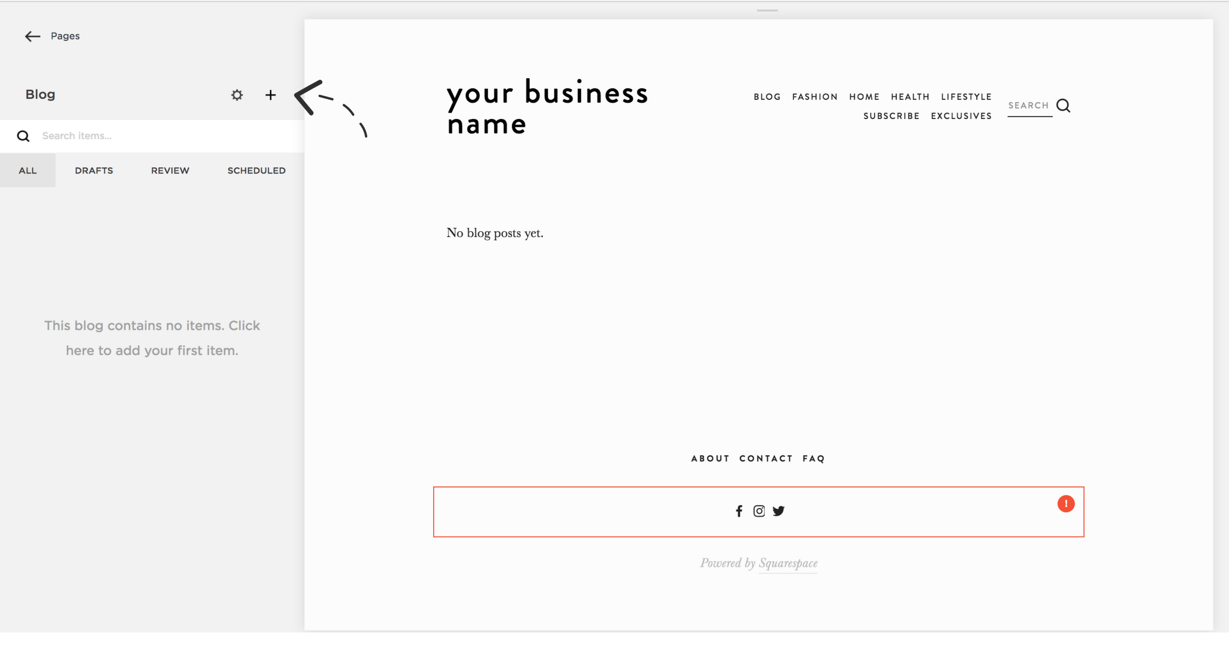 How to add a blog post with Squarespace