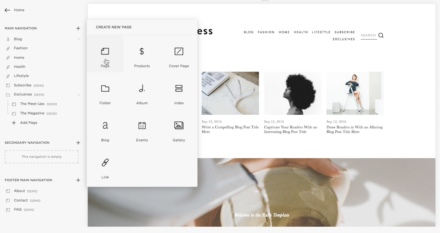 Get started with Squarespace