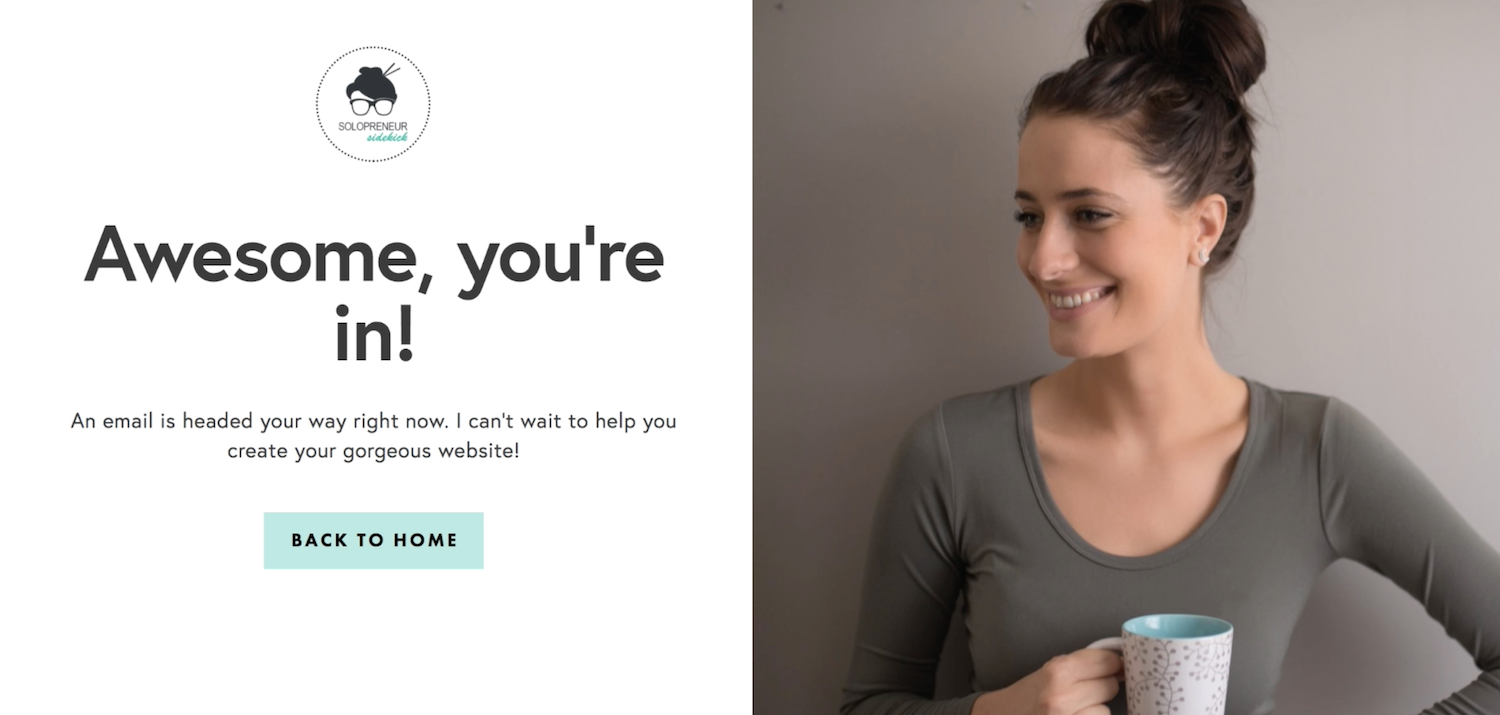 Thank You Page in Squarespace - How to create a thank you page