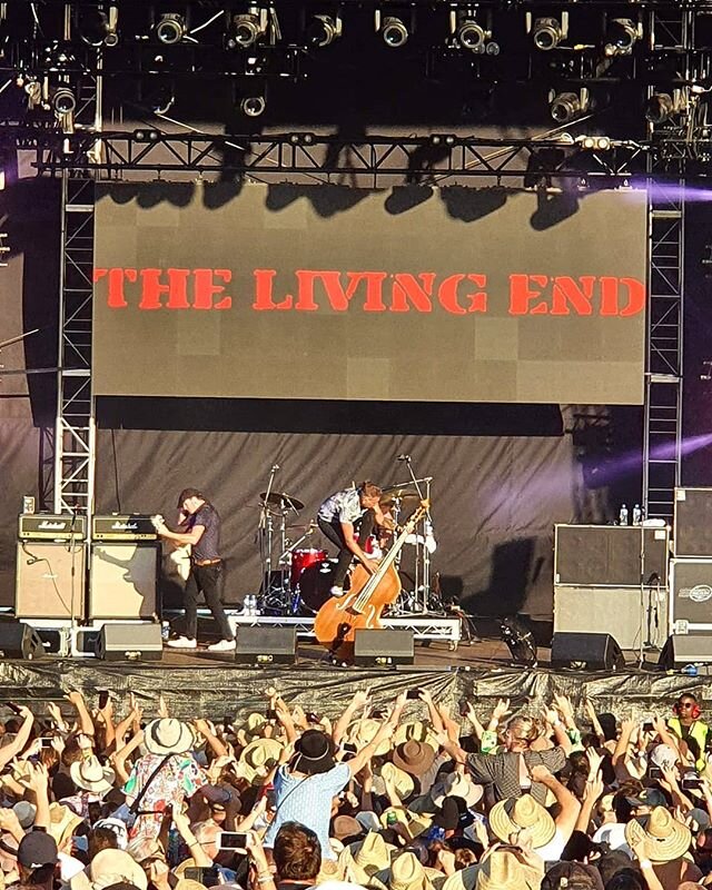Do you even double bass? 🎶 @thelivingendaus gave a smahing performance at @redhotsummertouy's 10th Anniversery last weekend, along with Hunters &amp; Collectors, @jamesreyne_official, @theangelsbandofficial, @babyanimalsmusic, @killing.heidi, and @b
