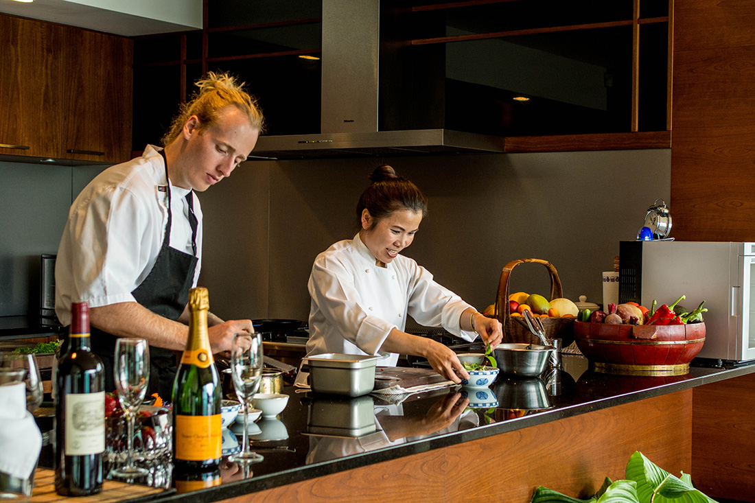 Large modern kitchen for cooking lessons 