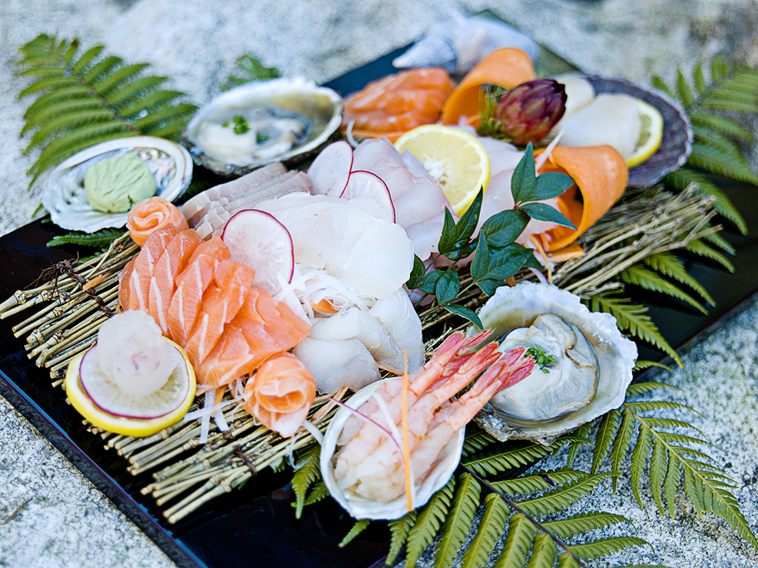 Sashimi of fresh local fish
