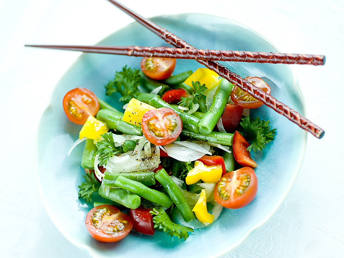 Green bean and tomato salad