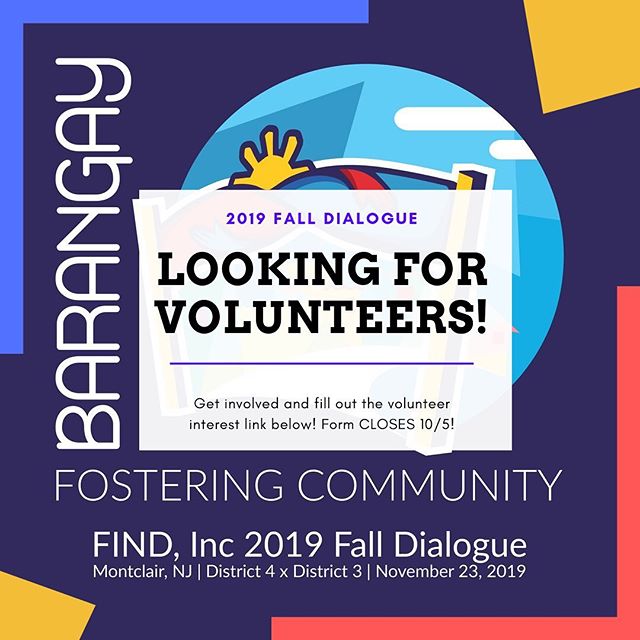Want to do more than just attend this year’s Dialogue? Become part of the hype and get involved in FIND, Inc.’s first ever Dialogue district collab by volunteering! Fill out the volunteer interest link in our bio! Form closes 10/5. https://forms.gle/31UtT41WEu84s1i86