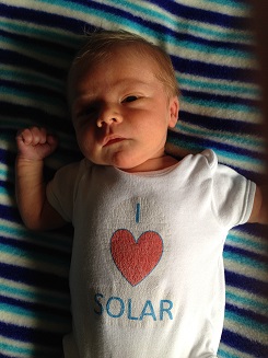 The youngest Southill Solar supporter (and newest member of Als's family!)