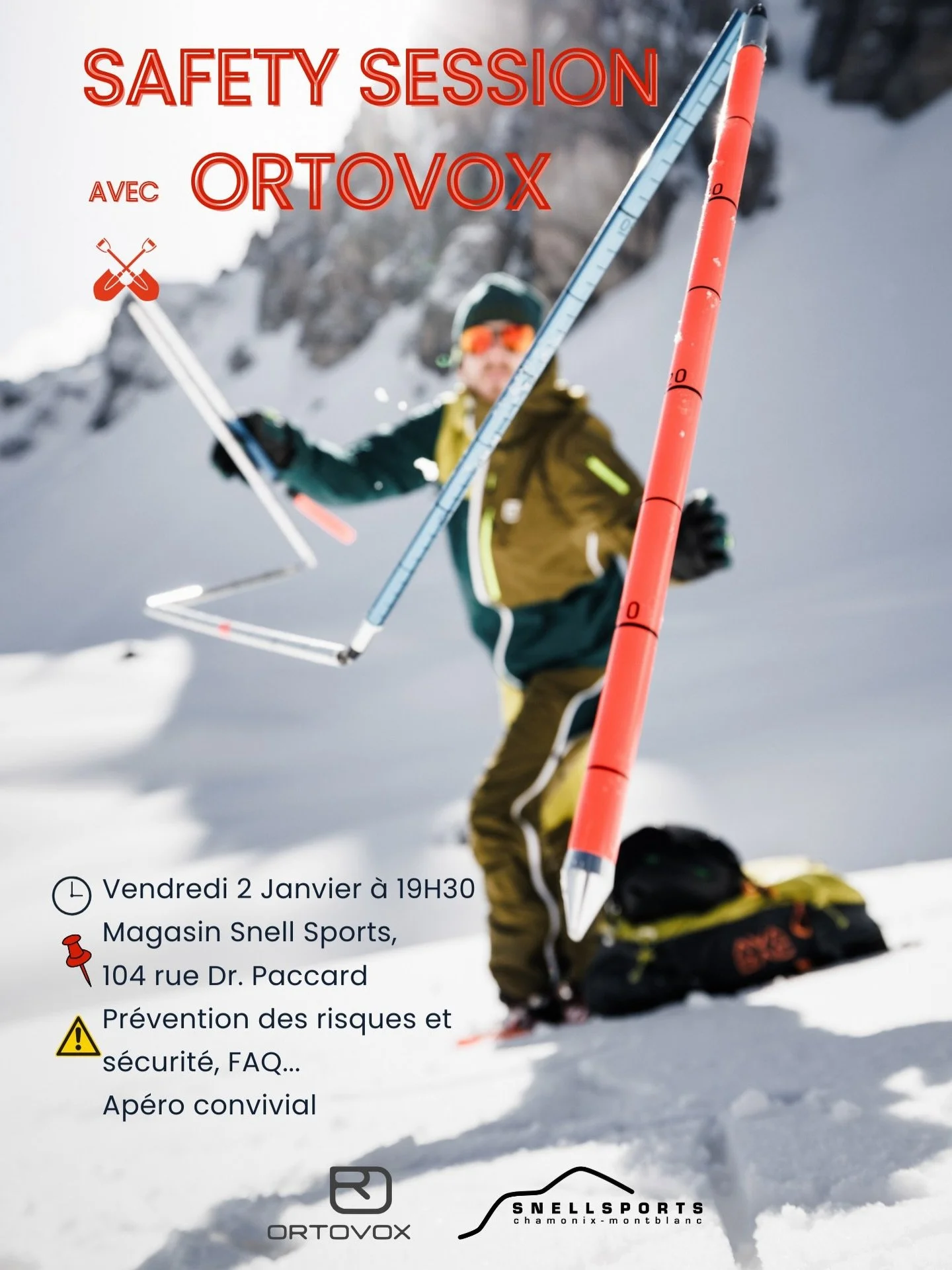 C&rsquo;est le moment de se remettre en t&ecirc;te les bons gestes et d&rsquo;en apprendre plus sur la montagne 🏔️ avec @ortovox on vous donne rendez-vous le 2 janvier &agrave; 19:30 pour la safety session 🚨 
Lien d&rsquo;inscription en bio ⬆️