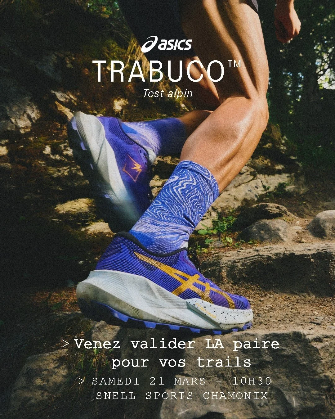 La saison des testings arrive &agrave; grand pas ! On se retrouve le samedi 21 mars &agrave; 10:30 chez Snell Sports pour une sortie en compagnie de @asicstrail 🟣 
Au programme :
10:30 accueil et pr&ecirc;t de chaussures 
11:00 d&eacute;part du run
