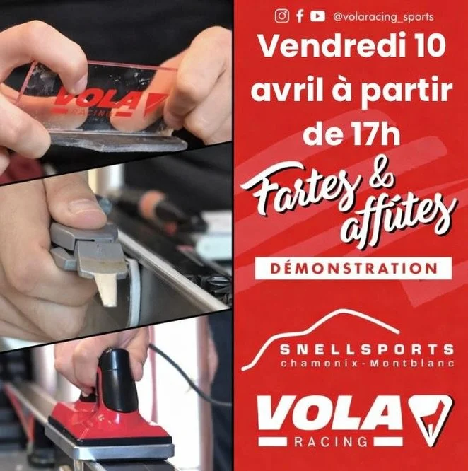 On se retrouve vendredi &agrave; partir de 17:00 avec @volaracing_sports pour un atelier fartage et aff&ucirc;tage devant le magasin 🎿 🧰 

Cette animation est organis&eacute;e dans le cadre du projet de stage de baccalaur&eacute;at de notre stagiai