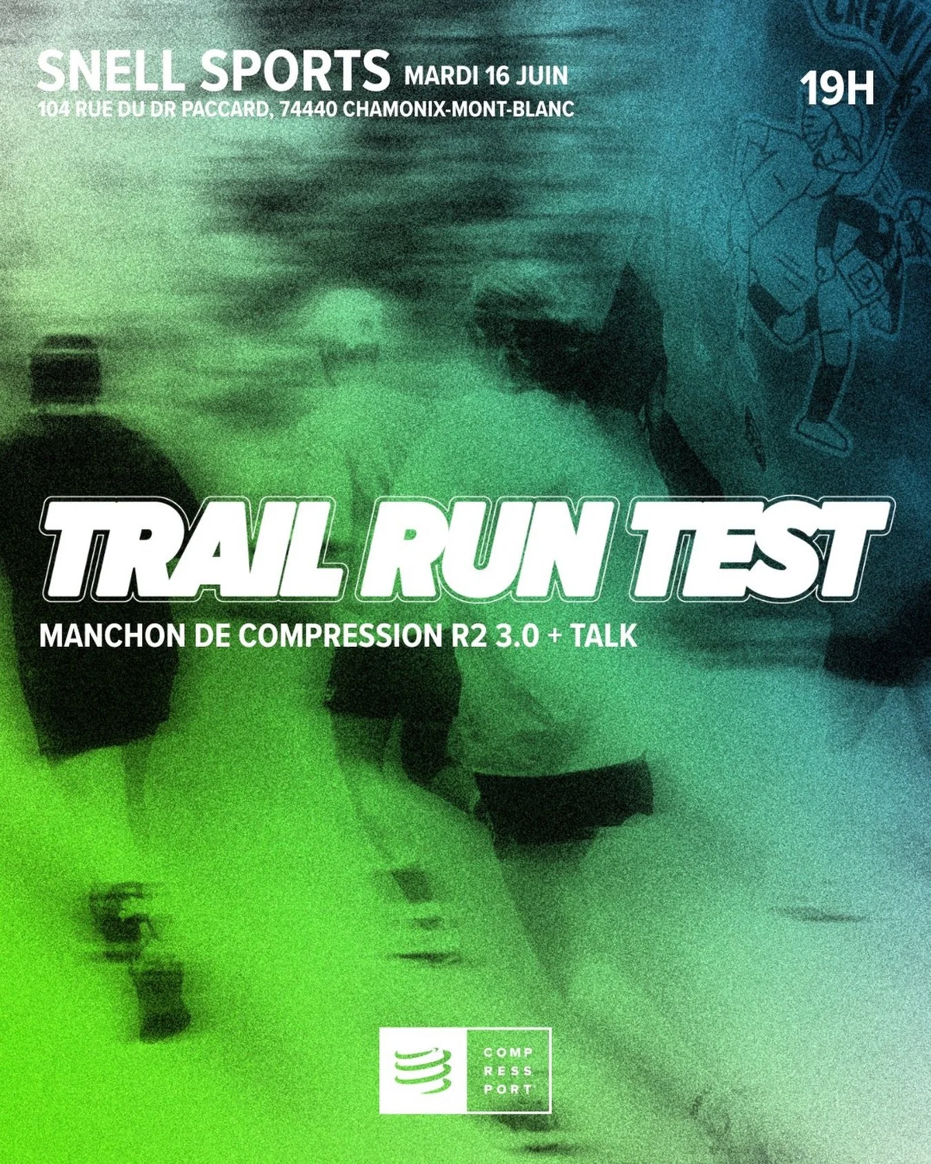 On se retrouve pour une soir&eacute;e exceptionnelle le mardi 16 juin &agrave; 19h avec @compressport_france 🏃&zwj;♂️ participez au run test suivi d&rsquo;une conf&eacute;rence et session de Q&amp;A avec l&rsquo;&eacute;quipe Compressport au sujet d