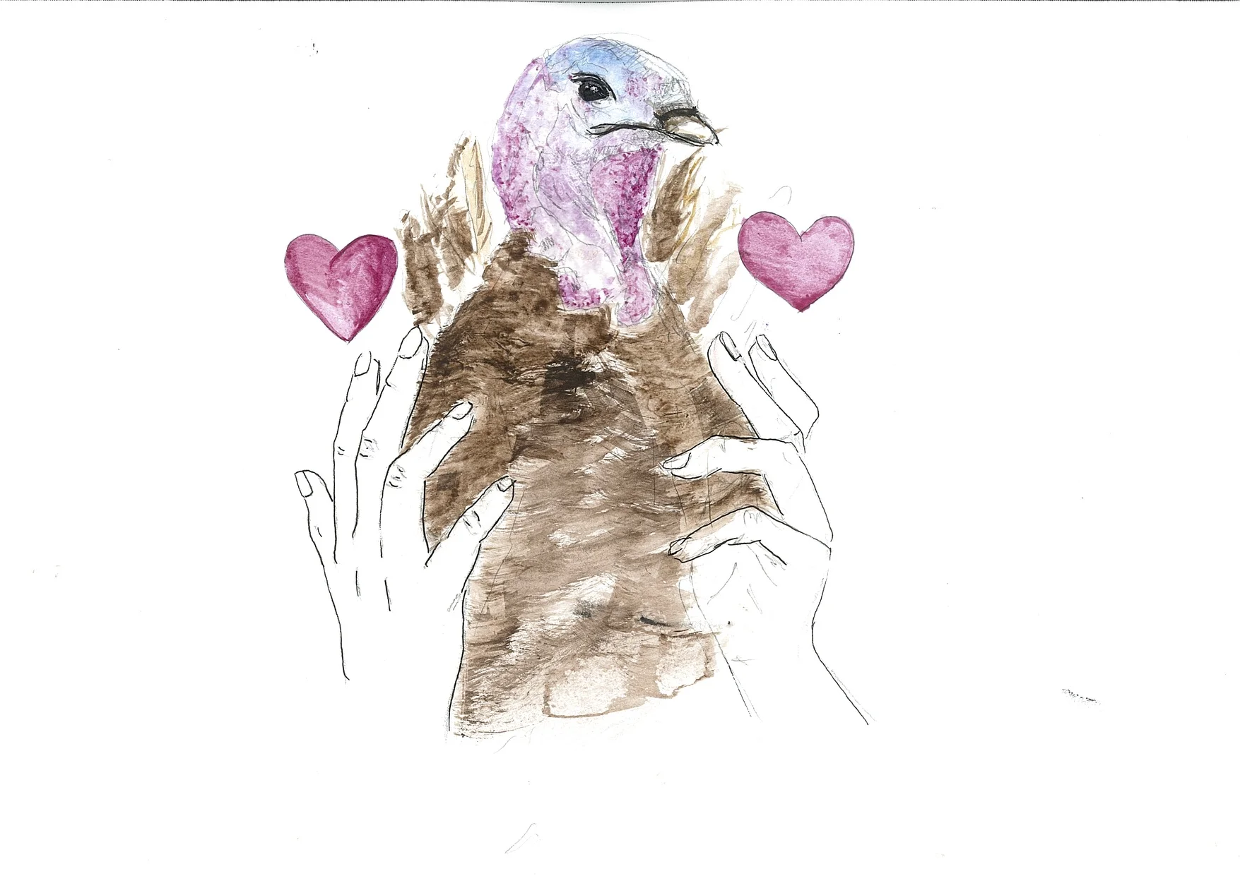 Vegan Thanksgiving Poster Illustration