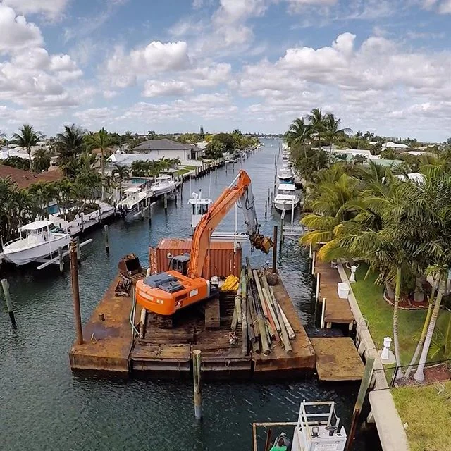 #marineconstruction @aceboatlifts #boatlift #barge #piledriver #wildcat #boating