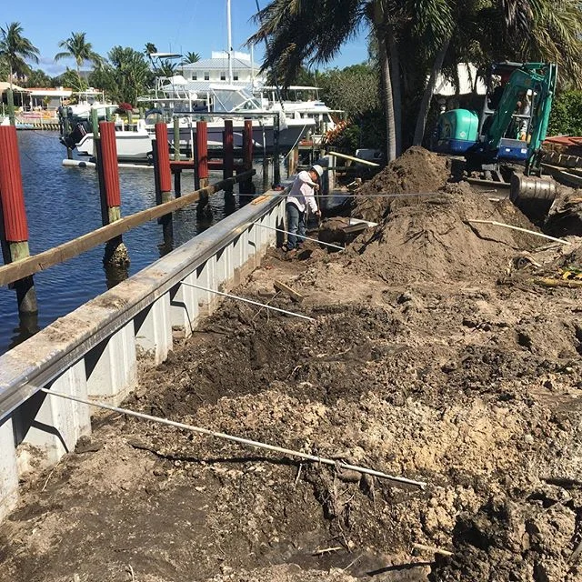 #marineconstruction #sheetpile #vinylsheetpile #tiebacks #barge #wildcat #boating #dock