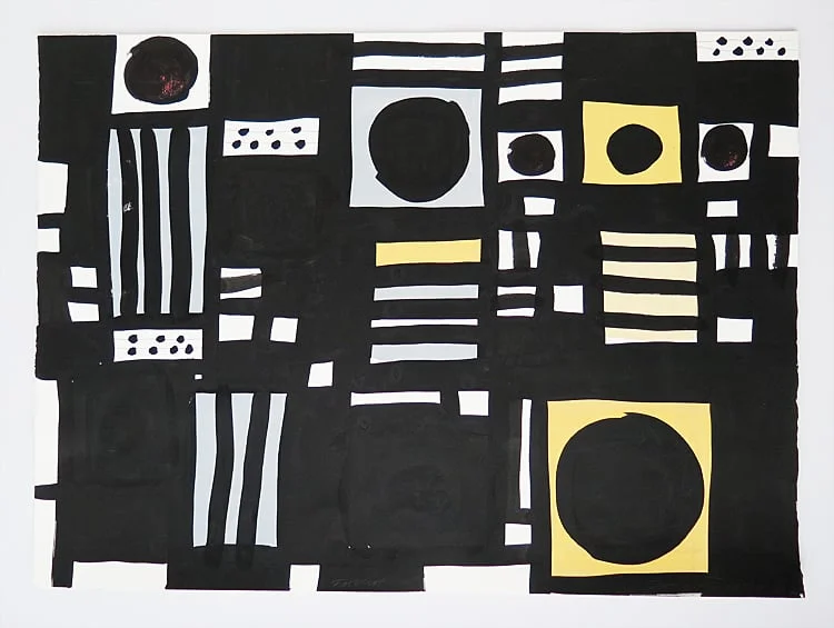 Original design is made with gouache, Indian ink and marker pen.