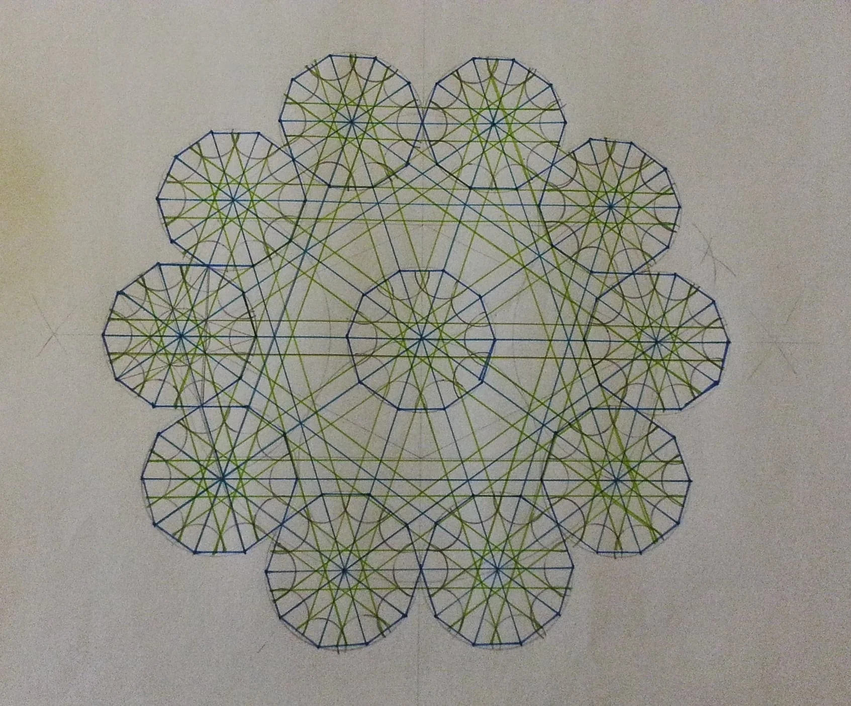 Work in progress ~ Geometry, Islamic Art, Pattern Design, Shaheen Kasmani