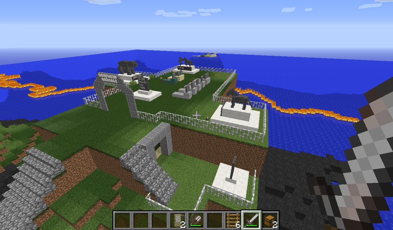 The graveyard of all our lost animals. (We had a rough day in Survivalton). 