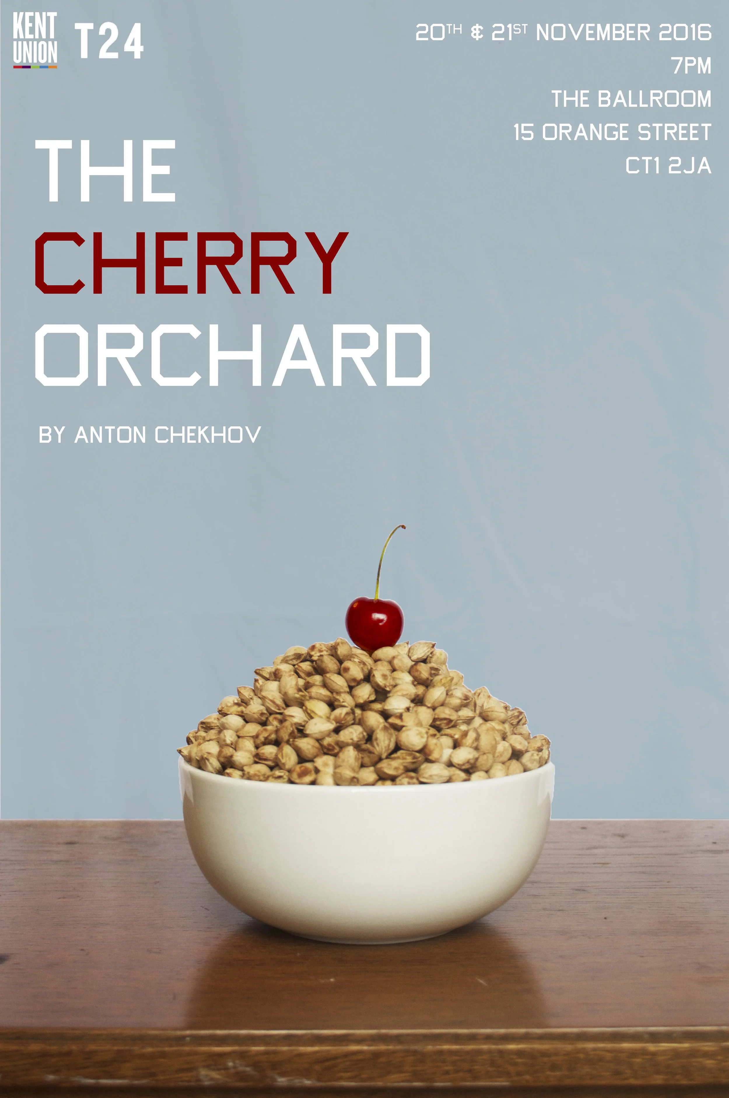 The poster! Fun fact: There are 345 cherry pips in this picture. 