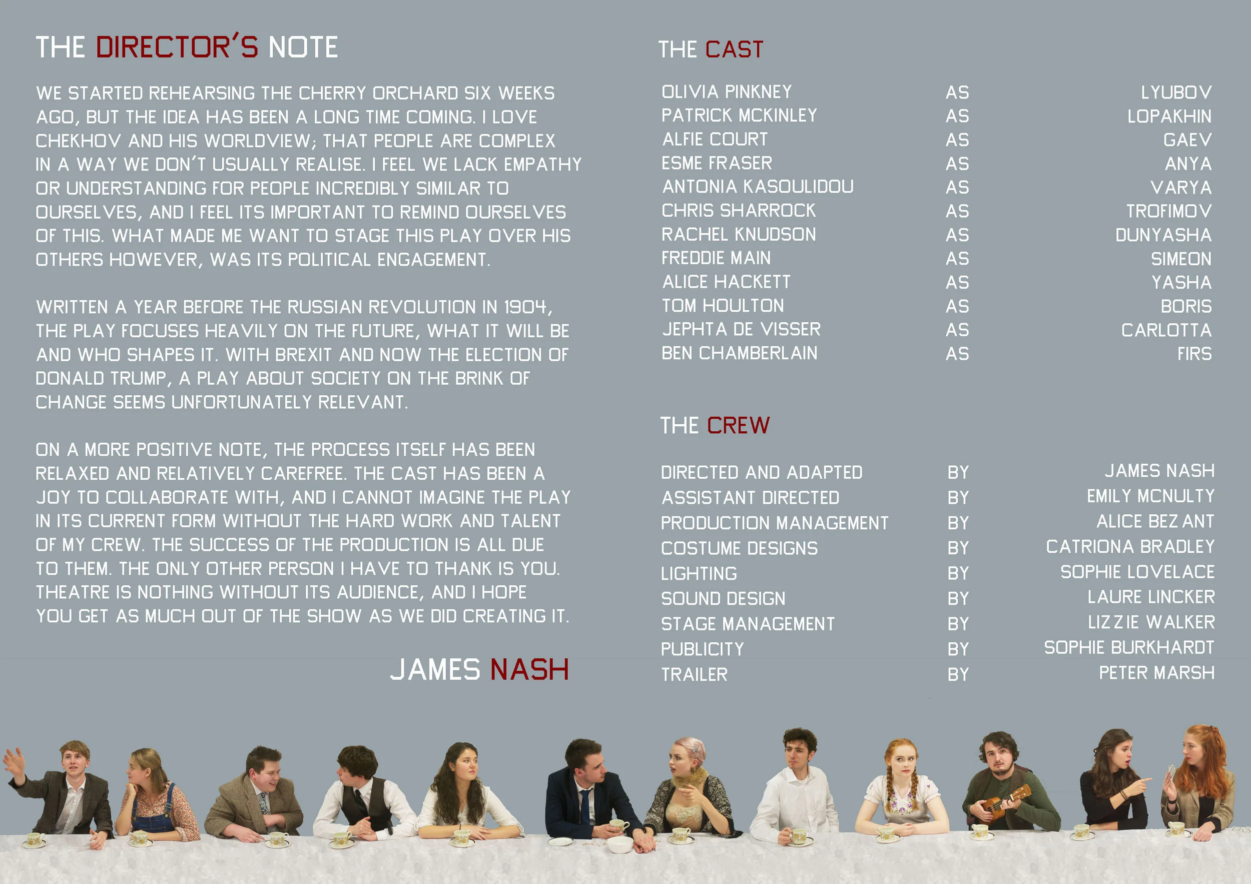 Inside of the programme!