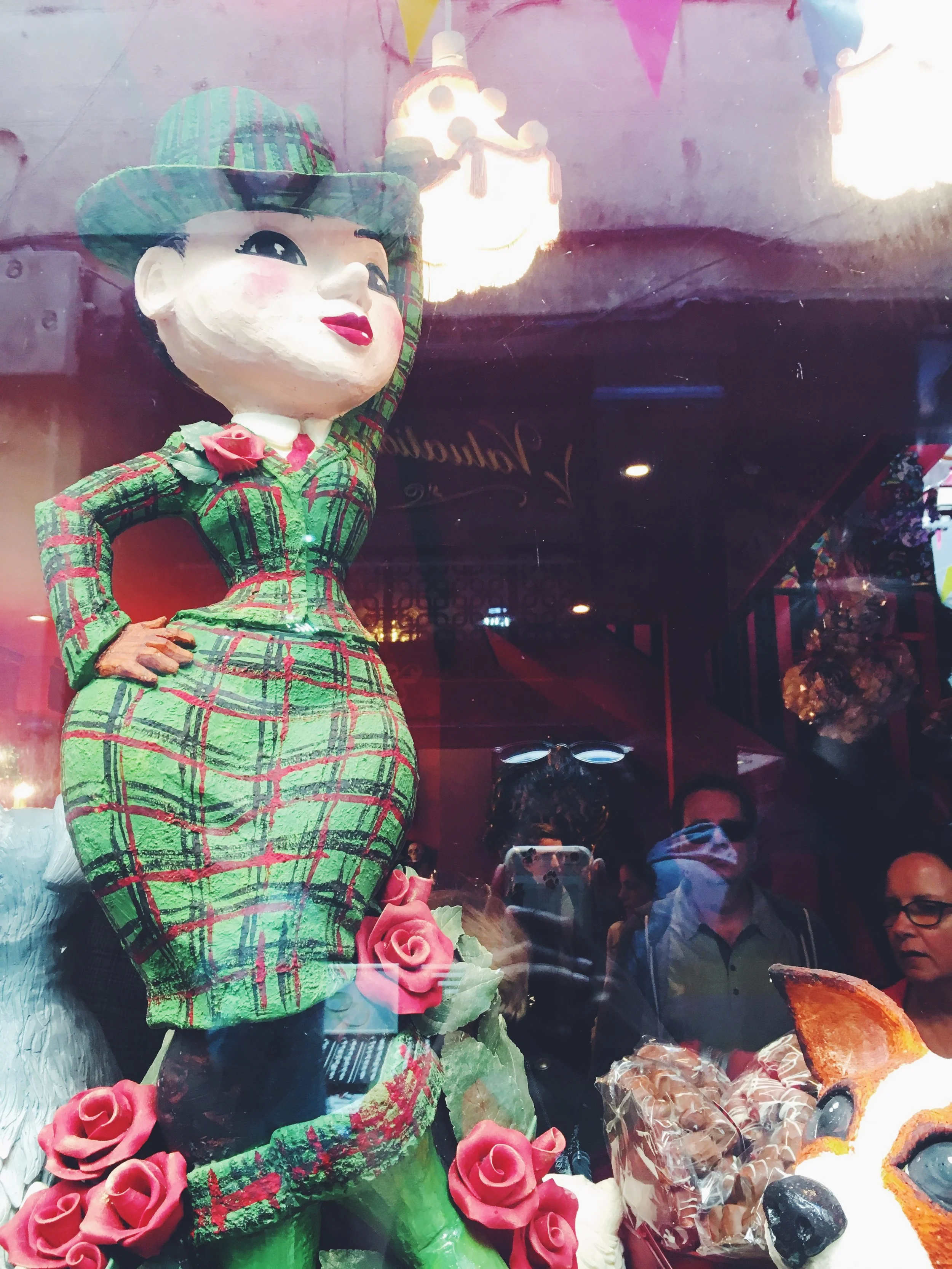 Lady made of chocolate!